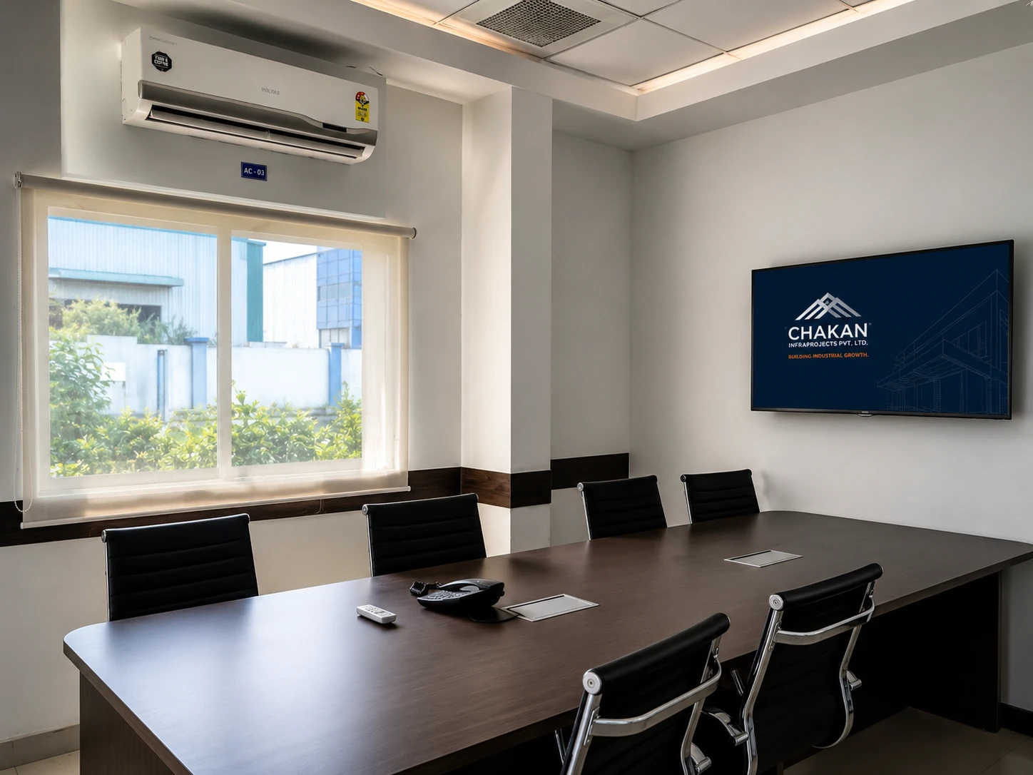 Conference room at the CIPL I heavy fabrication facility